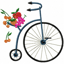 Bicycle Embroidery Design 4 Bicycle Embroidery Design 4